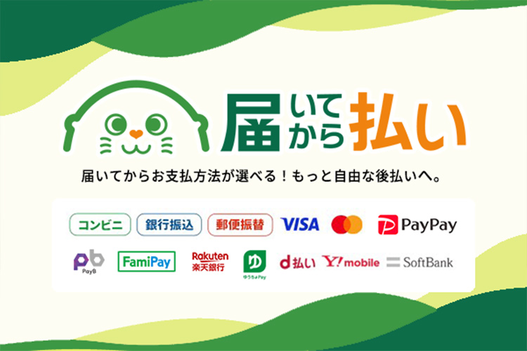 キャッシュレス決済が使える後払い決済なら「届いてから払い」がおすすめ