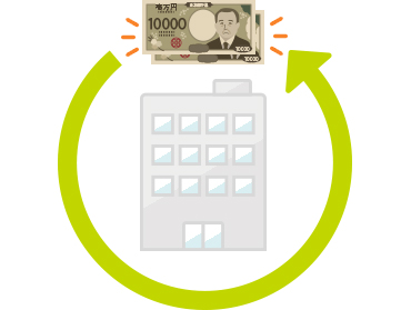 キャッシュフローのイラスト